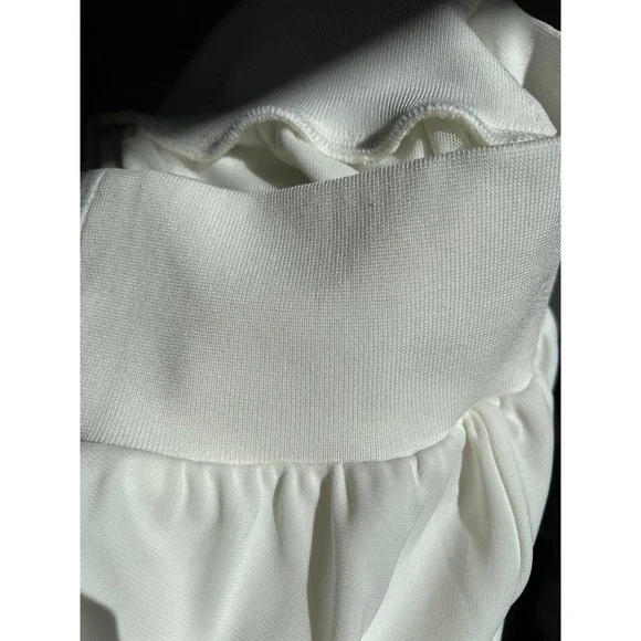 Cinq a Sept 5a7 Jogger Dress Pants XS High Waist Sheer Lined Off White $265